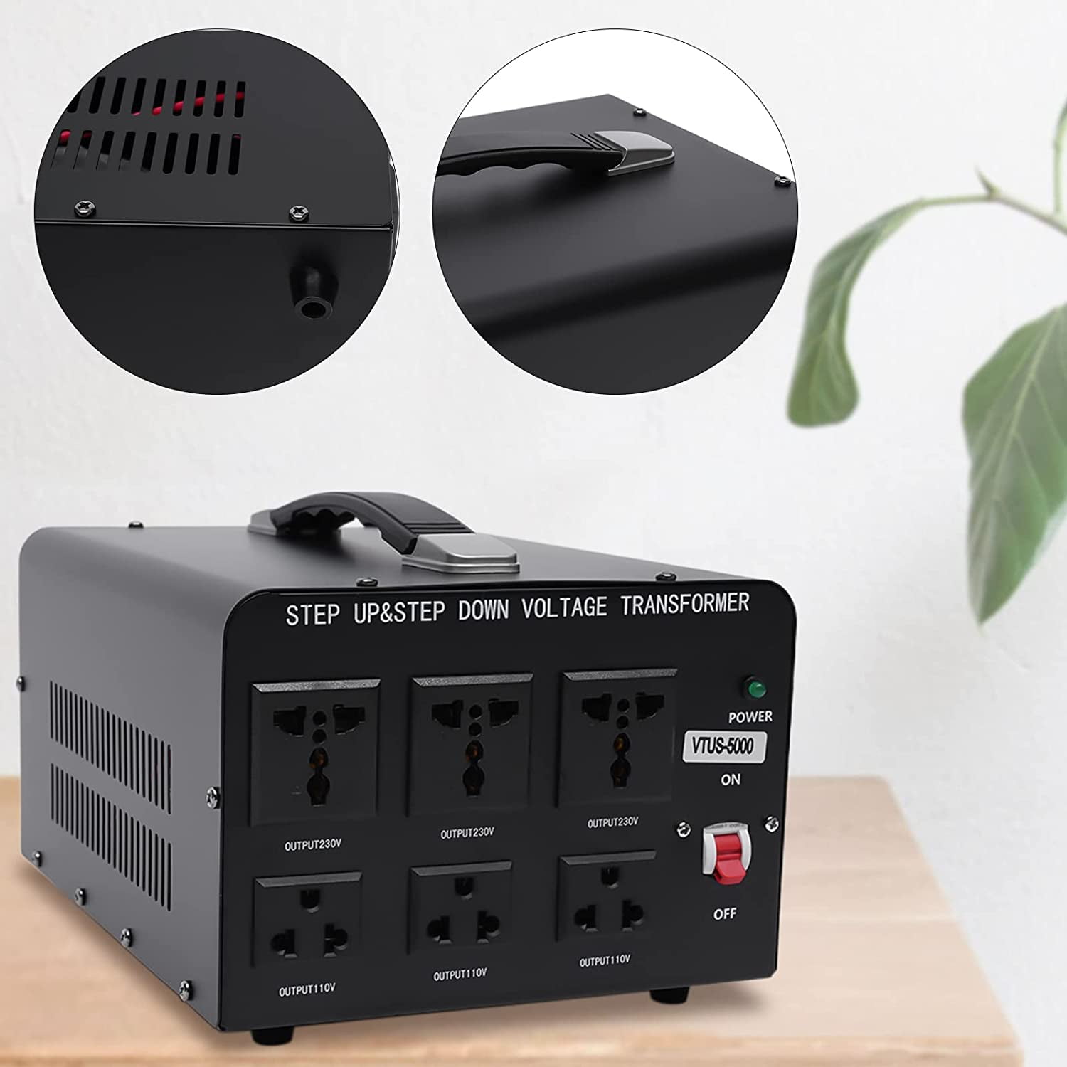 DENEST 5000W Peak Voltage Converter Transformer Step Up/Down 110v-220v / 220v-110v