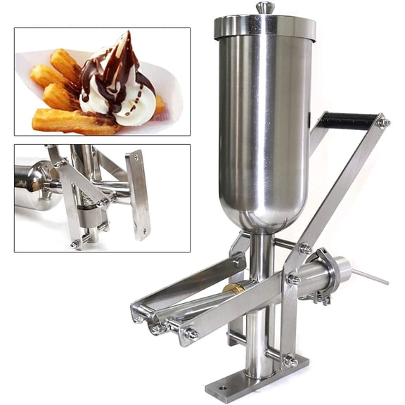 DENEST 5L Manual Filler Spanish Doughnut Makers Churro Filling Machine Stainless Steel