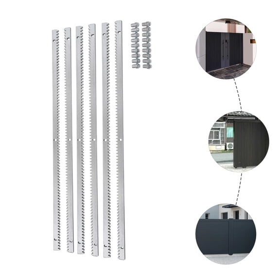 DENEST 6 Pack Automatic Sliding Gate Tooth Gear Rack Rail Track for Sliding Gate Motor
