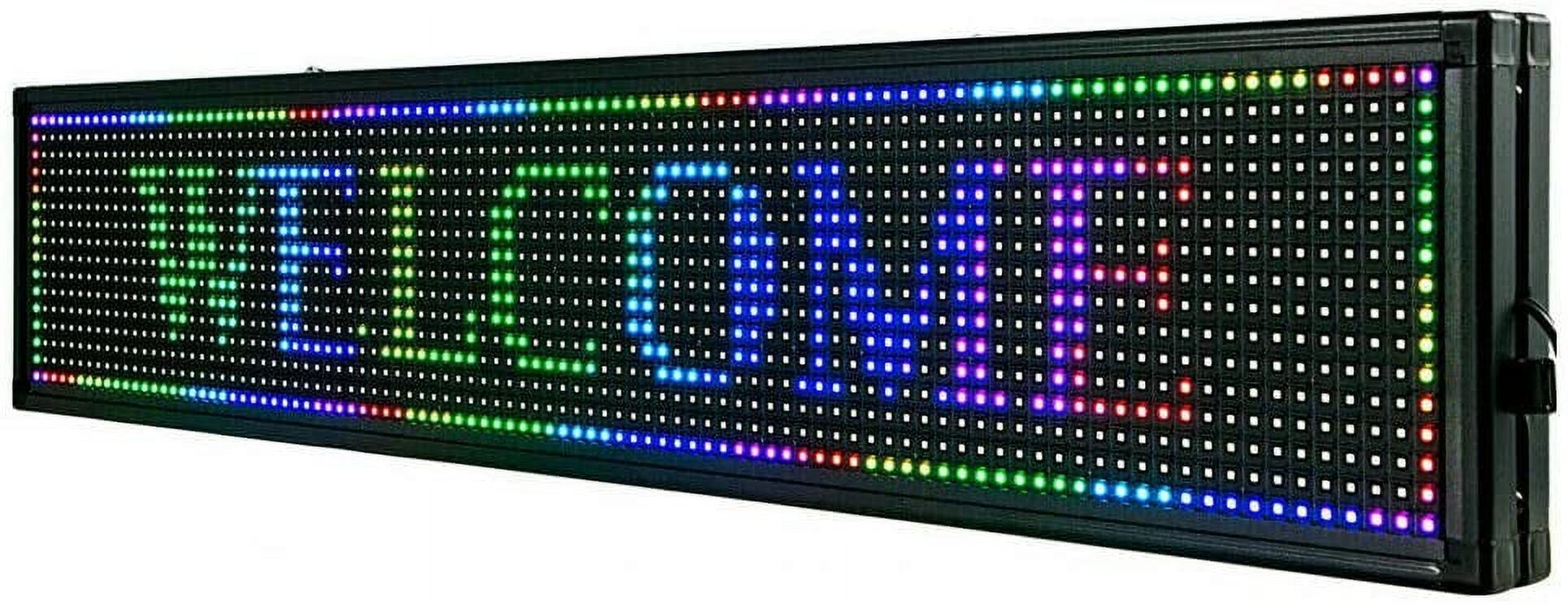 DENEST 7 Colors LED Scrolling Signs Programmable Message Display Board ...