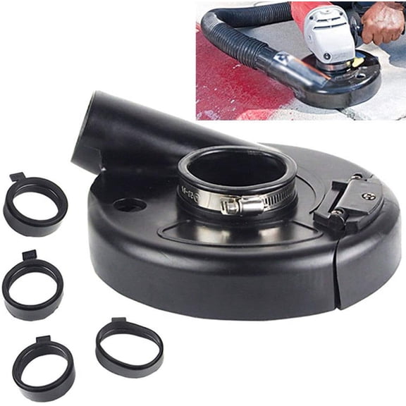 DENEST 7" Dust Shroud Vacuum Cover for Angle Hand Grinder Polisher+Positioning Ring