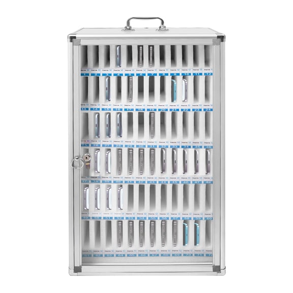 DENEST 72 Slots Cell Phone Locker Phone Storage Cabinet Portable Lockable Phone Storage Cabinet with 2 Keys For Schools Classrooms Conference Rooms