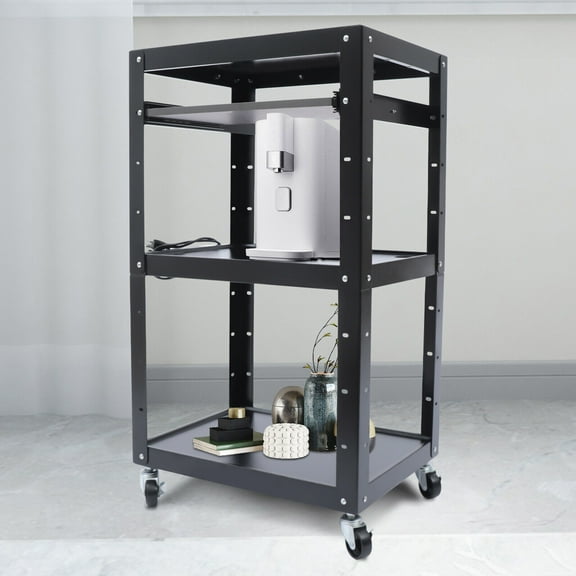 DENEST AV Cart Height Adjustable Free Standing Rolling Standing Desk Home Office Desk