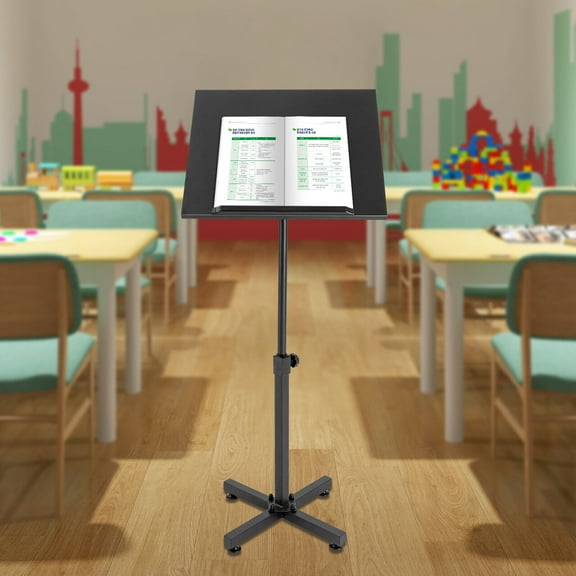 DENEST Acrylic Conference Pulpit Podium Church Speech Podium Presentation Stand 360