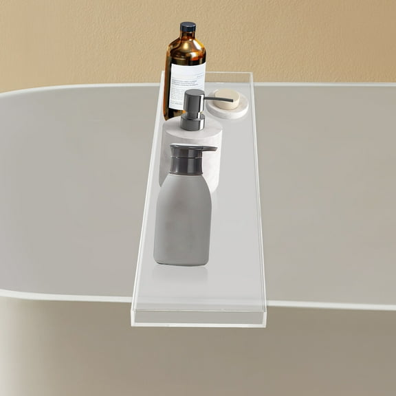 DENEST Acrylic Shower Caddy Tray for Bathtub - Stylish & Functional Storage Solution