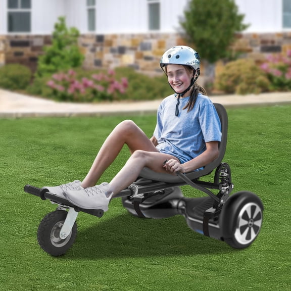 DENEST Adjustable Hoverboard Seat Attachment for 6.5 8 10 inch Scooters, 220lbs Capacity Ergonomic Chair with Shock Absorber for Kids