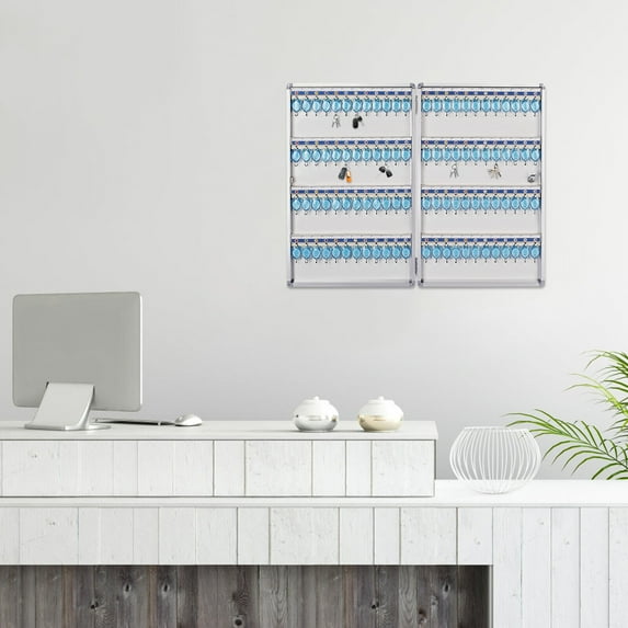 DENEST Aluminum Alloy Key Safe Security Storage Lock Box with 96 key Tags 40.2*6.3*63cm