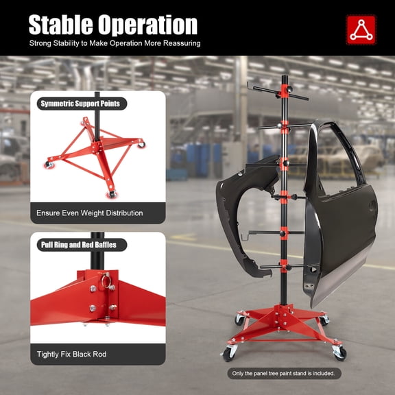 DENEST Auto Body Door Fender Paint Stand 100KG Adjustable Center Post Hang Iron Stand