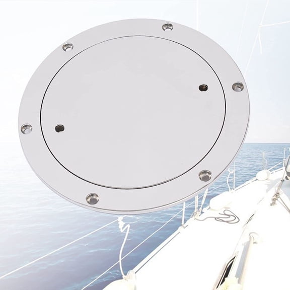 DENEST Boat Deck Plate 6" Marine Deck Cover 316 Stainless Steel Disc Deck Plates Hardware Yacht Ship Marine Accessories
