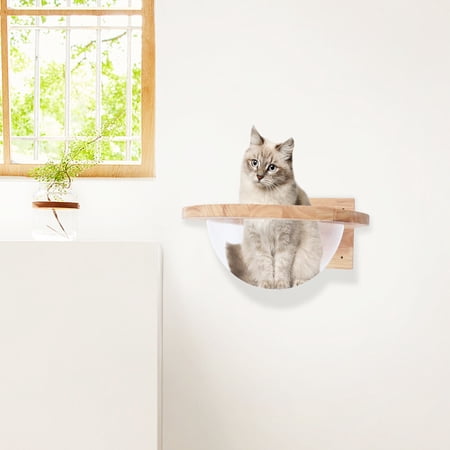 DENEST Cat Capsule Wall Mounted Bed Transparent Space Capsule Shelf Kitty Sleep House