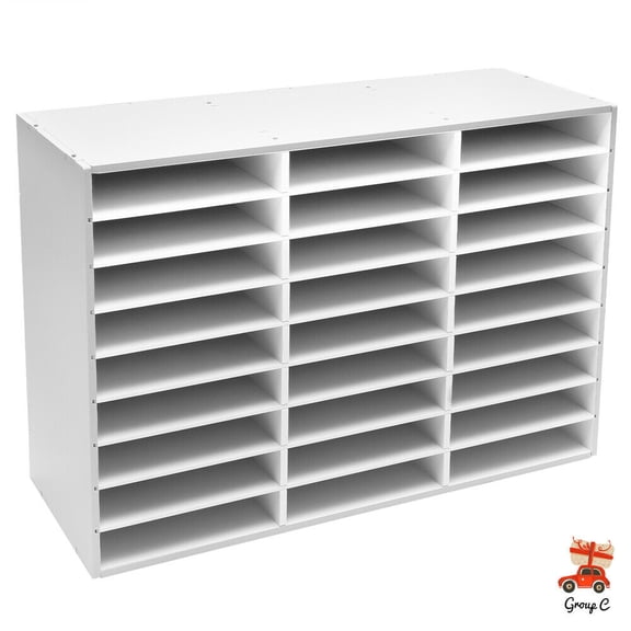 DENEST Classroom Mailbox Organizer 27-Slots, Thickened PVC Panel Literature Organizer 110lb Load Capacity, Student Teacher Mailboxes for Classroom Office