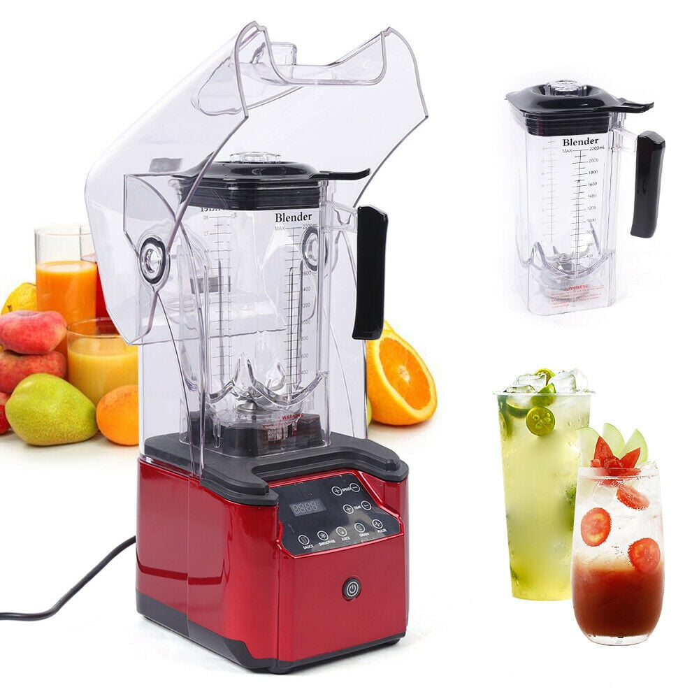 CRANDDI Countertop Blender - 1800W, 52oz BPA-Free Jar, For Smoothies, Ice Crushing, Sorbet (Red)
