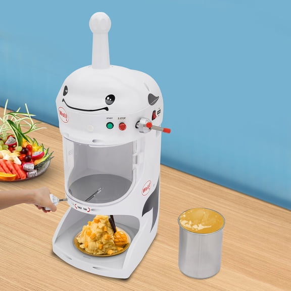 DENEST Commercial Ice Shaver Shaved Ice Block Machine Electric Snow Cone Maker 110V