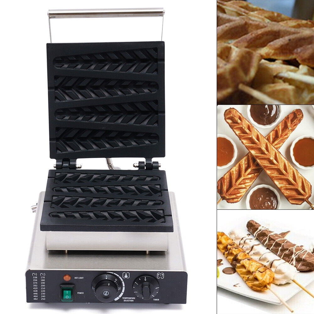 DENEST Commercial Pancake Cake Baking Machine Electric Lolly Waffle Maker 1750W