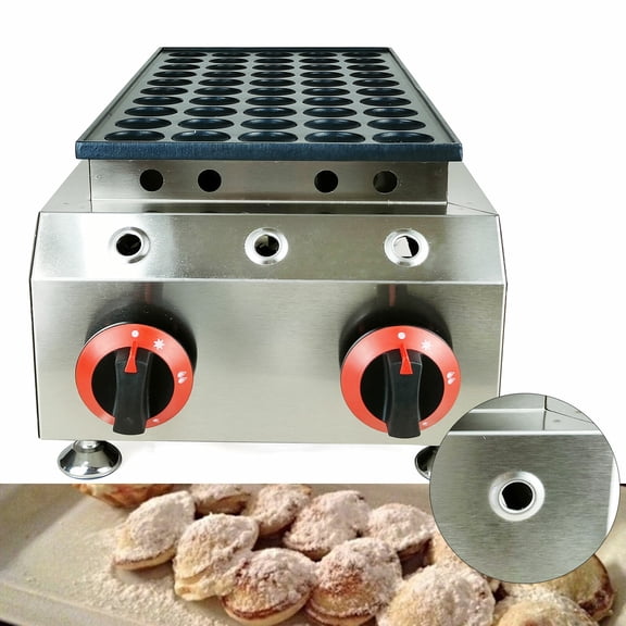 DENEST Commercial Pancake Maker LPG Gas Mini Dutch Baker Machine 50 Holes Kitchen Tool