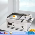 DENEST Commercial Propane/ Gas Flat Top Grill Griddle with Deep Fryer