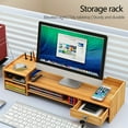 thumbnail image 1 of DENEST Computer Monitor Stand Computer Increased Shelf with Storage Box Drawer, 1 of 8