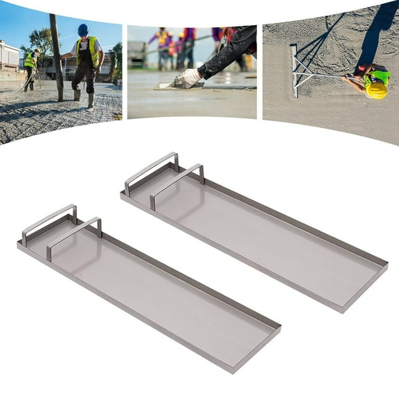 DENEST Concrete Knee Boards Slider Knee Boards, Kneeler Board Stainless Steel Kneeboards, Concrete Board Slider Tools, Pair Moving Sliders w/Round Conner, for Cement & Concrete Finishing