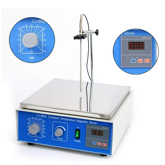 DENEST Digital Thermostatic Magnetic Stirrer Mixer CJ-882A Constant Temperature Magnetic Stirrer Mixer with Hotplate Temperature Control