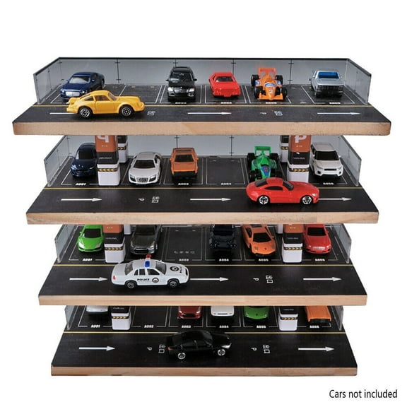 DENEST Diorama 1:64 Scale Parking Car Parking Lot Model Diorama Vehicle Garage Showcase