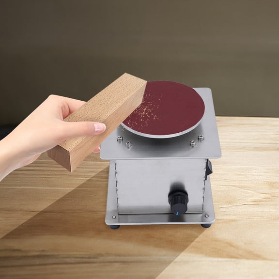 DENEST Disc Sander, 4 inch Electric Small Sanding Disc Machine with Forward and Reverse Function, DIY Benchtop Sanding Polishing Grinding Machine for Wood, Metal, Stone