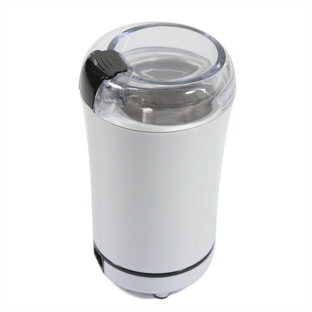 DENEST Electric Coffee Bean Grinder Nut Seed Herb Grind Spice Crusher Mill Blender 150W(White)