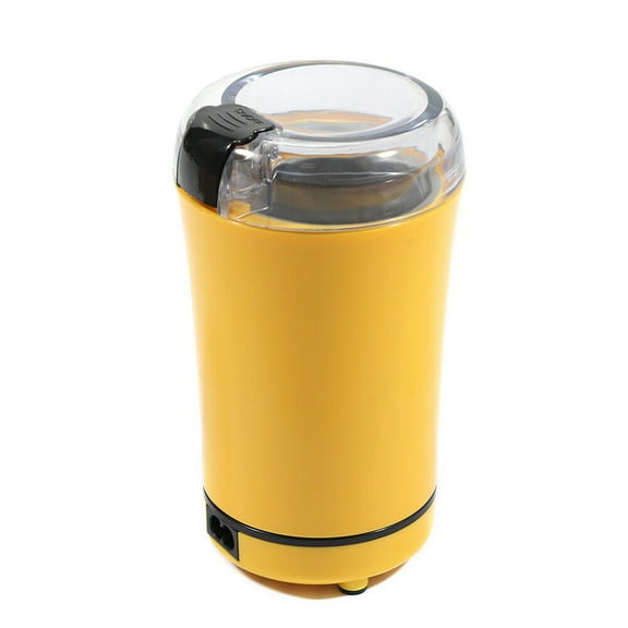 DENEST Electric Coffee Bean Grinder Nut Seed Herb Grind Spice Crusher Mill Blender 150W(Yellow)