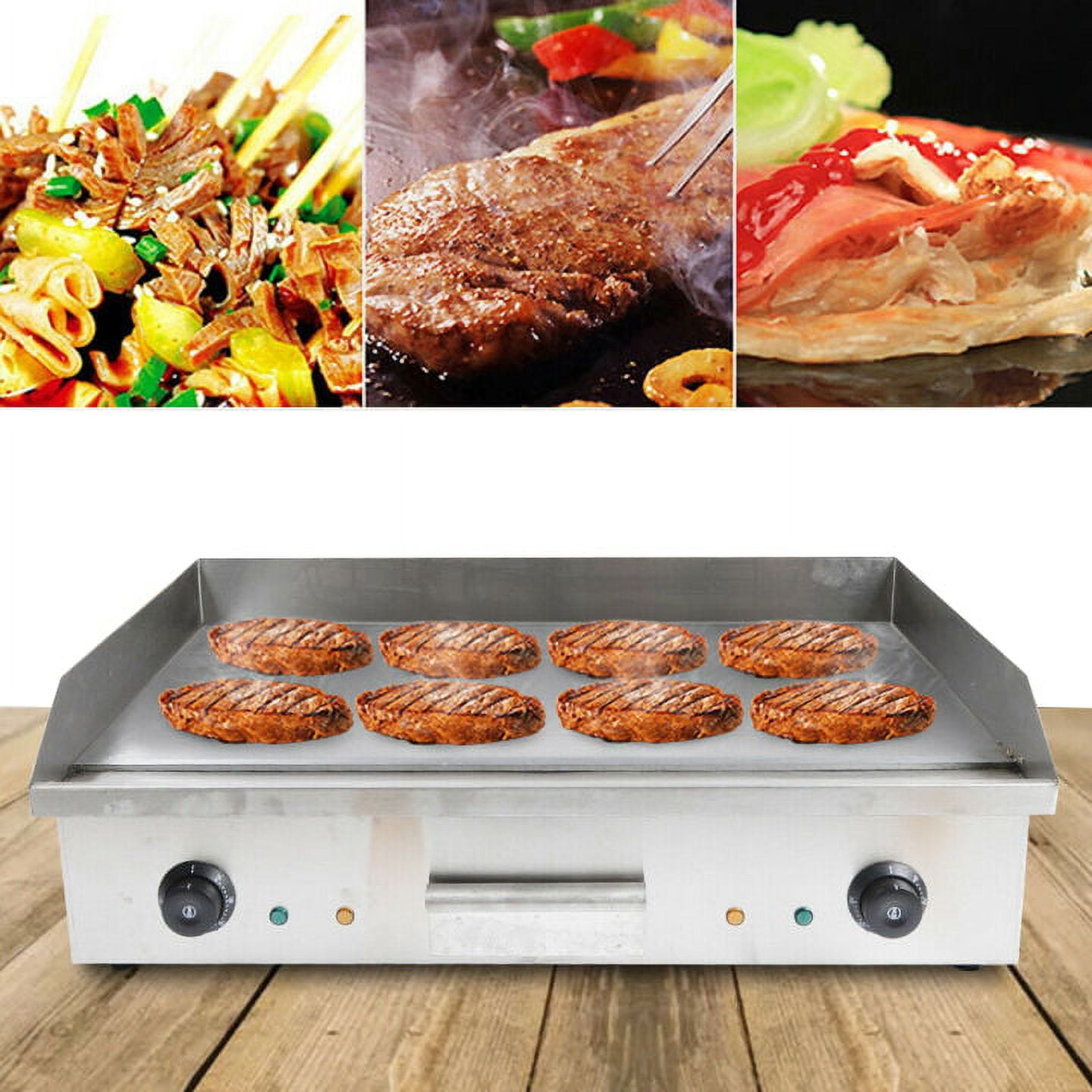 DENEST Electric Commercial Countertop Griddle Temperature Adjustable