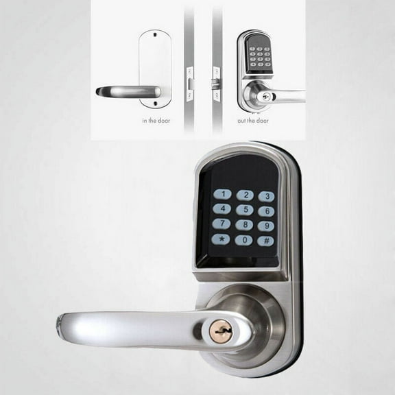 DENEST Electric Digital Lock Security Door Lock Keyless Code Card Unlock Left Handle