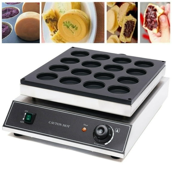 DENEST Electric Red Bean Cake Waffle Maker Machine Nonstick 16 Grooves