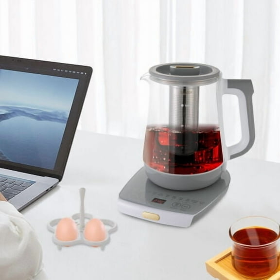 DENEST Electric Tea Kettle Borosilicate Glass Tea Maker With Temperature Control And Infuser - LCD Display