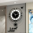 thumbnail image 1 of DENEST European Wall Clock Pendulum Clock Quartz Mute Hanging Watch Decor, 1 of 12