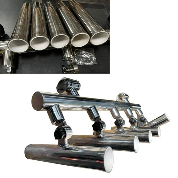 DENEST Fishing Rod Holder 2" Clamp Holders Fit Rails 1''-1-1/4'' Rocket Launcher 5 Tube