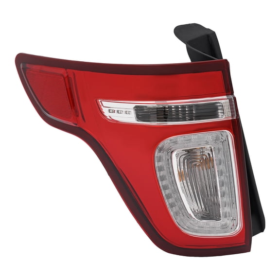 DENEST For 2011-2015 Ford Explorer Red Clear LED Tail Light Lamp Replacement - Driver