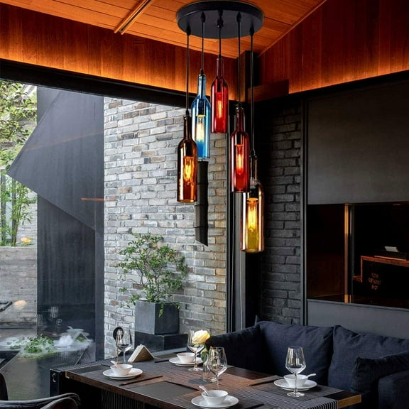 DENEST Vintage 5-Light Bottle Pendant Light