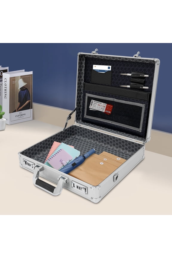 Hard Security Briefcase With Dual Combination Locks For Bussiness Men And Women