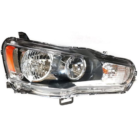 DENEST Headlights Assembly Headlamps for Mitsubishi Lancer EVO X 2008-2017 Halogen Projector Headlights (Left Driver Side)