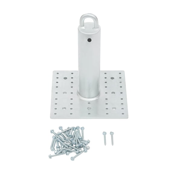 DENEST Heavy Duty Roof Anchor for Fall Protection, 5000lbs Capacity, Permanent Steel Safety Anchor with 8 Holes & 40 Small Holes for Roofing Construction & Maintenance (12"x10")