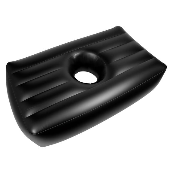 DENEST Inflatable Mattress Bed with Hole, Home PVC Bed Thickened Material Inflatable Bed After-Surgery for Sleeping Blow Up Mattres Air Mattress with Electric Air Pump, for Beach, Camping