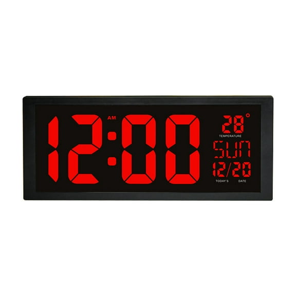 DENEST LED Digital Wall Clock Screen Calendar Thermometer Electronic Clock Christmas
