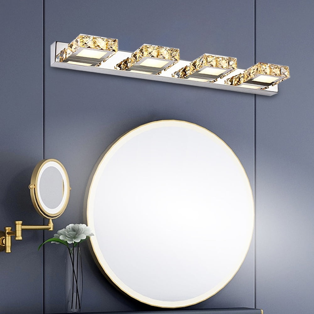 DENEST LED Light Crystal Glass Lamp Bathroom Light Vanity Wall Light Mirror Wall Lights
