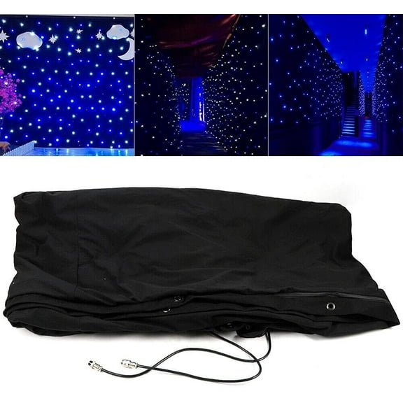 DENEST LED Star Stage Backdrop Velvet Curtain for Party Cinema
