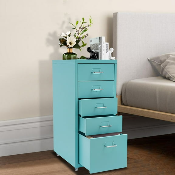 DENEST Metal File Storage Cabinet Storage Cabinet 5-Drawer Storage Cabinet with Wheels