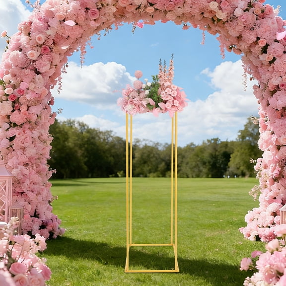 DENEST Metal Floor Stand New 70.86 inch Gold Metal Flower Rack Stand Pedestal Table Wedding Tall Prop Decor