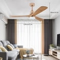 thumbnail image 1 of DENEST Modern 52 Inch Ceiling Fan with Light Remote Control 6 Speed 3 Color LED Wood Blades for Bedroom Living Room, 1 of 10