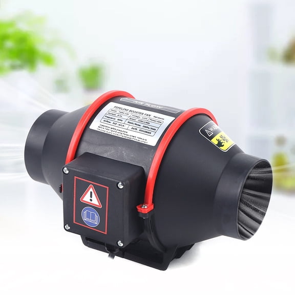 DENEST Modern Air Duct Fan Black 40W Wall Air Conditioning Vest IP2X Radiator Fan Blade Ventilator Hose
