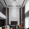 thumbnail image 1 of DENEST Modern LED Crystal Spiral Ceiling Light Raindrop Chandelier Pendant Lamp Fixture, 1 of 12