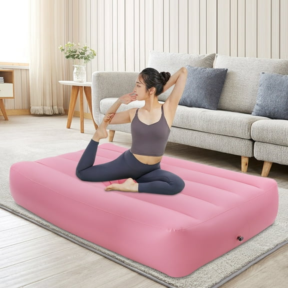 DENEST PVC Inflatable Bed, Free Standing Post Surgery Recovery Bed w/ Hole & Electric Air Pump Inflatable Bed for Post Surgery Recovery, Inflatable Mattress BBL Bed