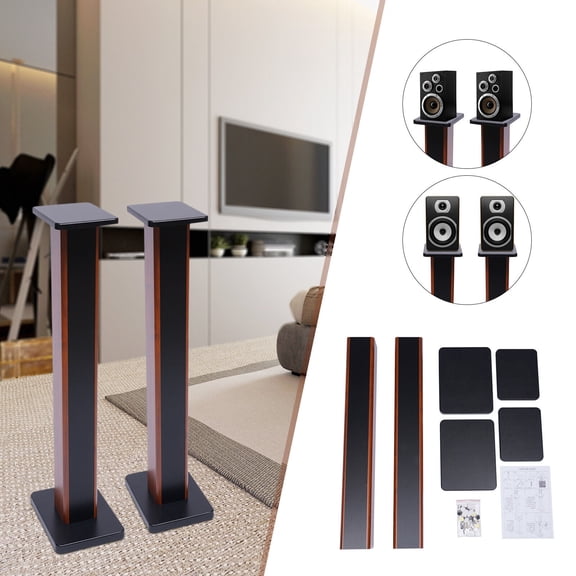 DENEST Pair Floor Speaker Stands for Surround Sound Book Shelf Speakers 30kg/66.13lbs