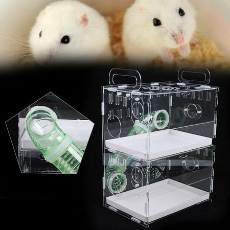 DENEST Portable 2-story Pet Hamster Cage Habitat